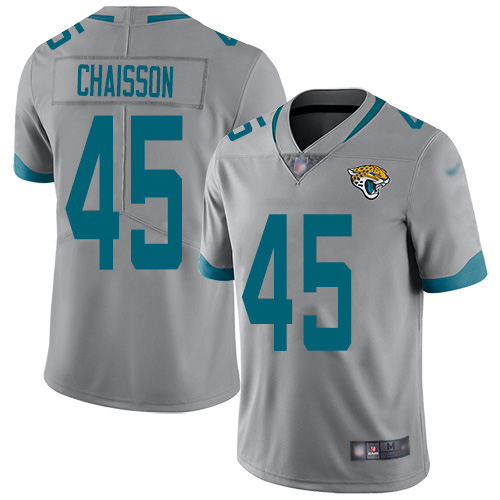 Men Nike Jacksonville Jaguars #45 KLavon Chaisson Silver  Stitched NFL Limited Inverted Legend Jersey->jacksonville jaguars->NFL Jersey